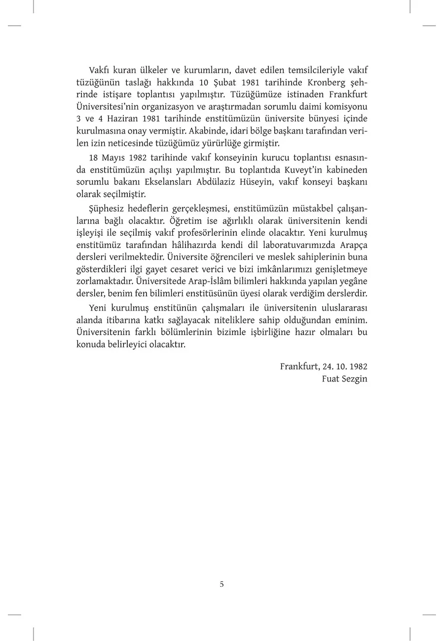 Önsözler Fuat Sezgin (Ciltli) – Sayfa 5