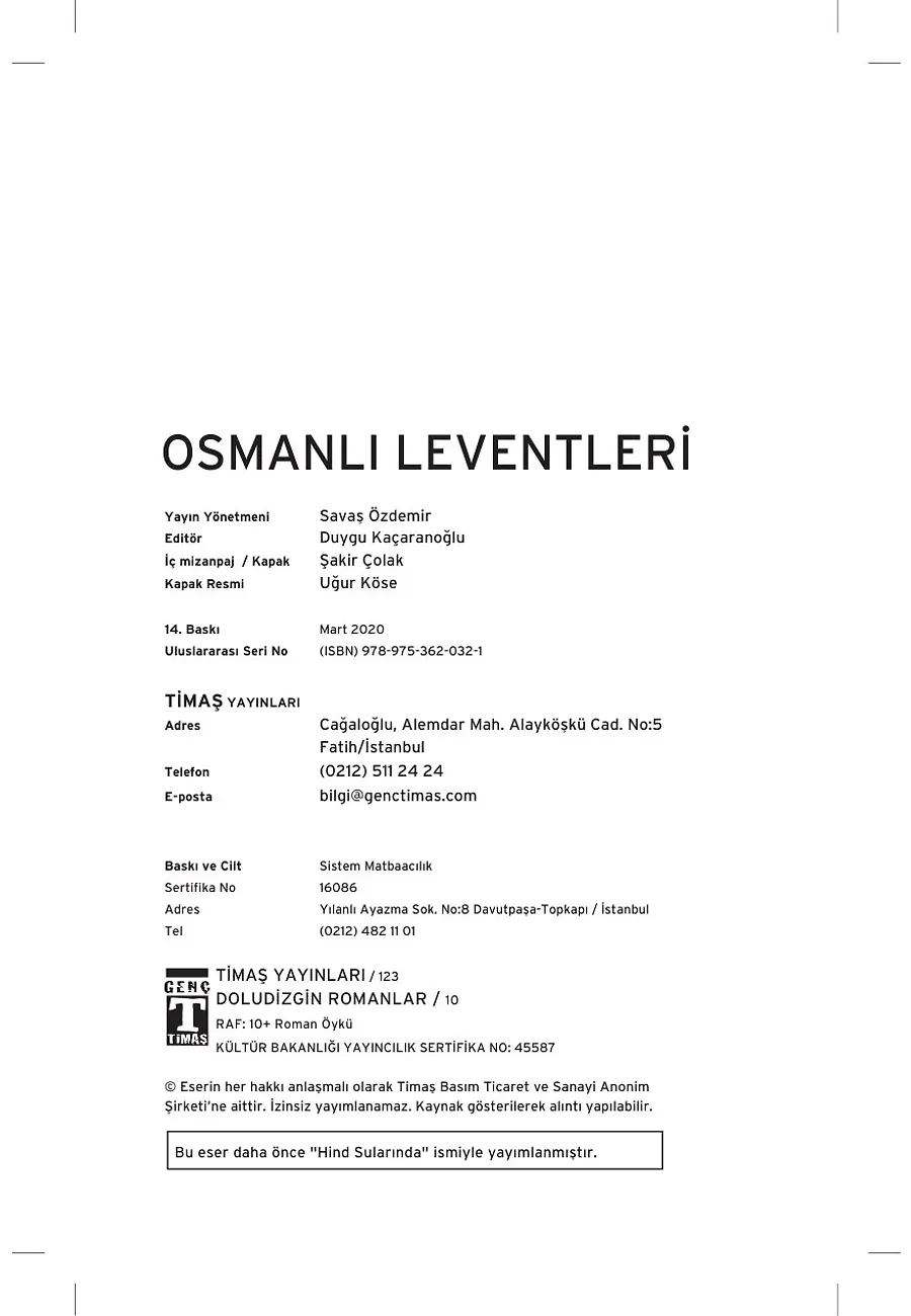 Osmanlı Leventleri – Sayfa 1