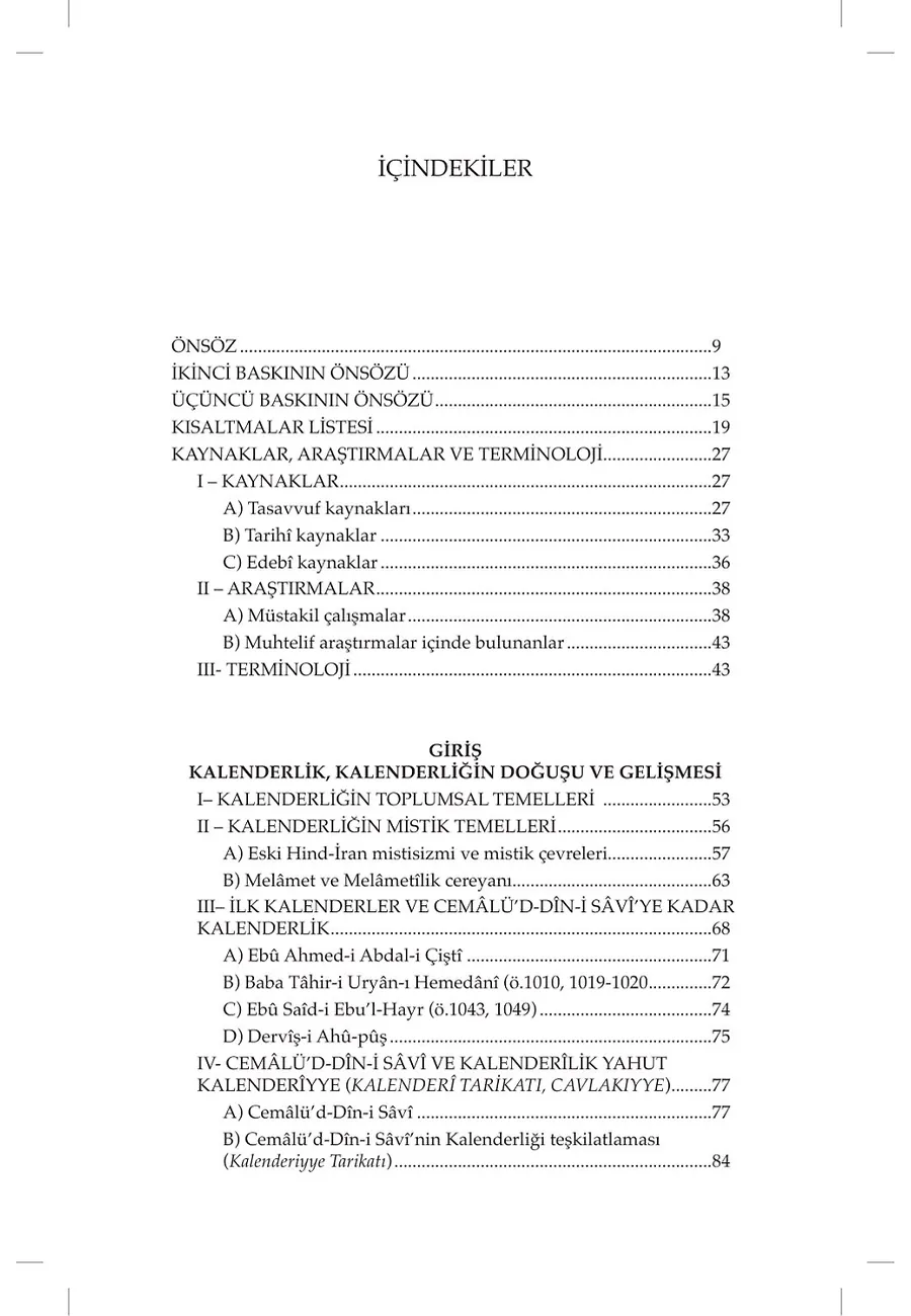 Osmanlı İmparatorluğu'nda Marjinal Sûfilik: Kalenderıler (Ciltli) – Sayfa 1