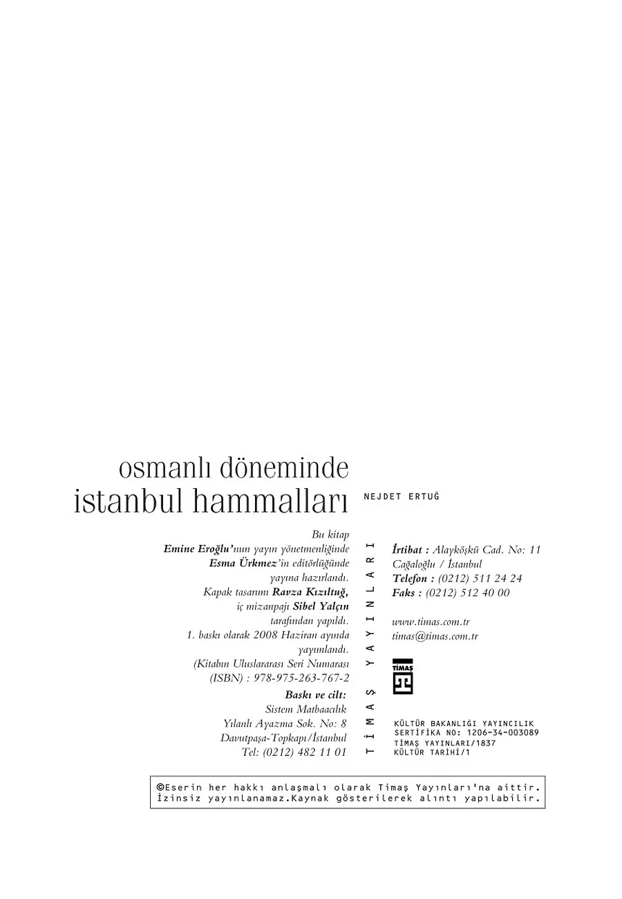 Osmanlı Döneminde İstanbul Hammalları – Sayfa 1