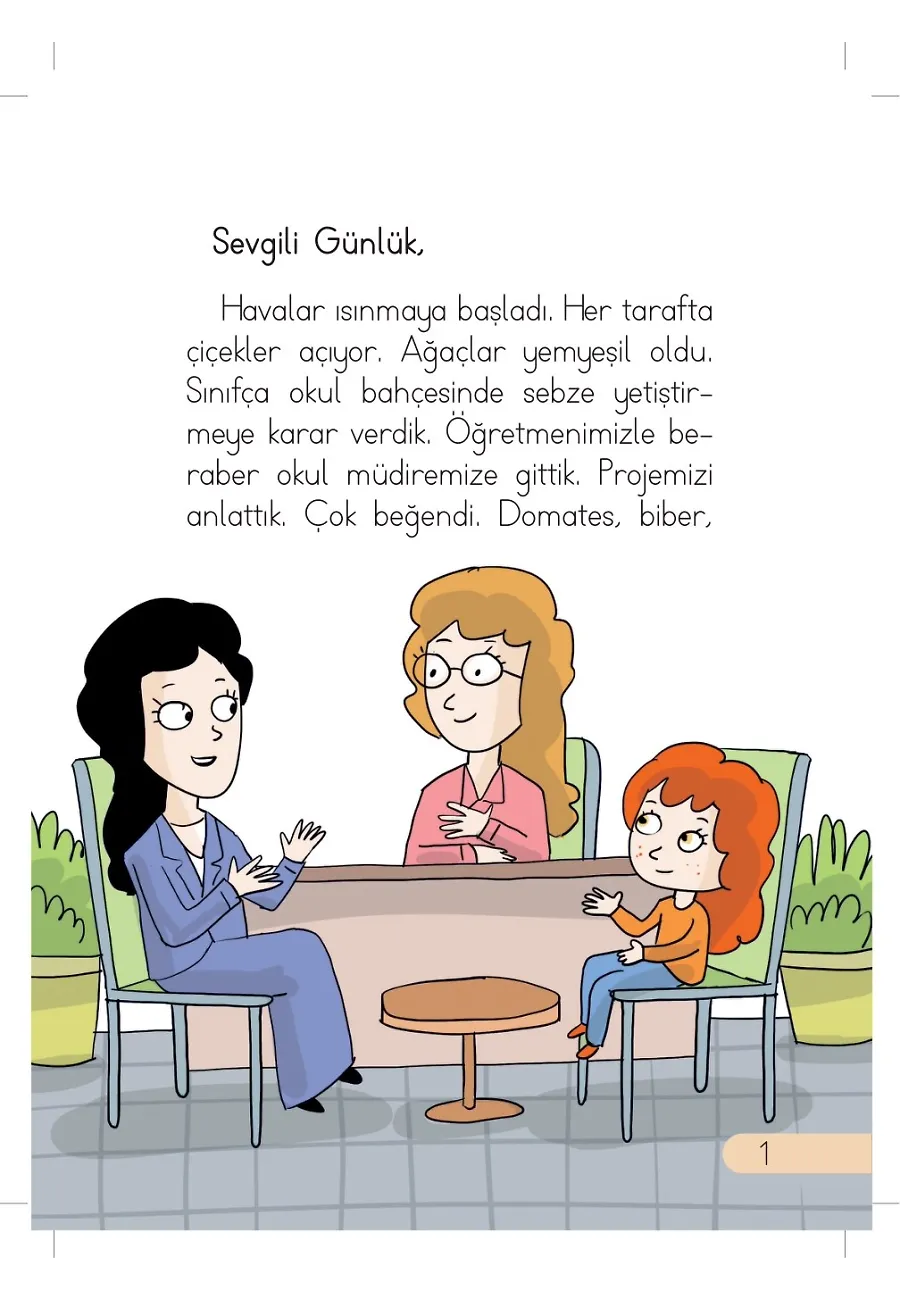 Organik Pazarcılar - Günlük Güneşlik Hikayeler - 1. Sınıf Hikaye Seti – Sayfa 1