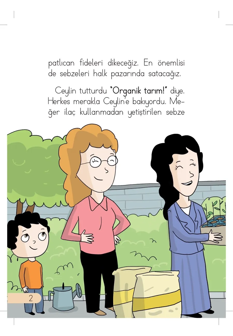 Organik Pazarcılar - Günlük Güneşlik Hikayeler - 1. Sınıf Hikaye Seti – Sayfa 2