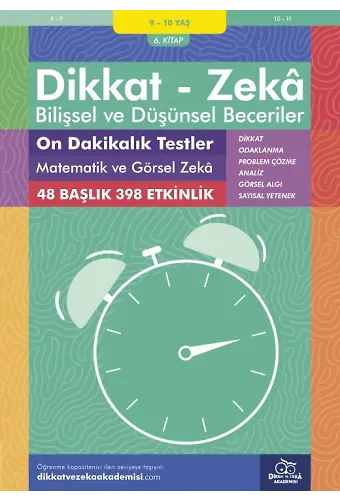 On Dakikalık Testler - Matematik Ve Görsel Zeka (9 - 10 Yaş) - Dikkat Zeka