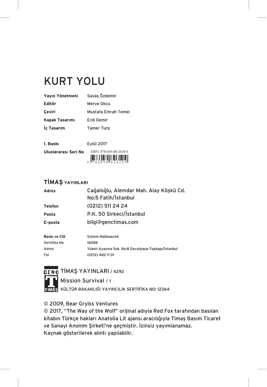 Mission Survival - Kurt Yolu – Sayfa 1