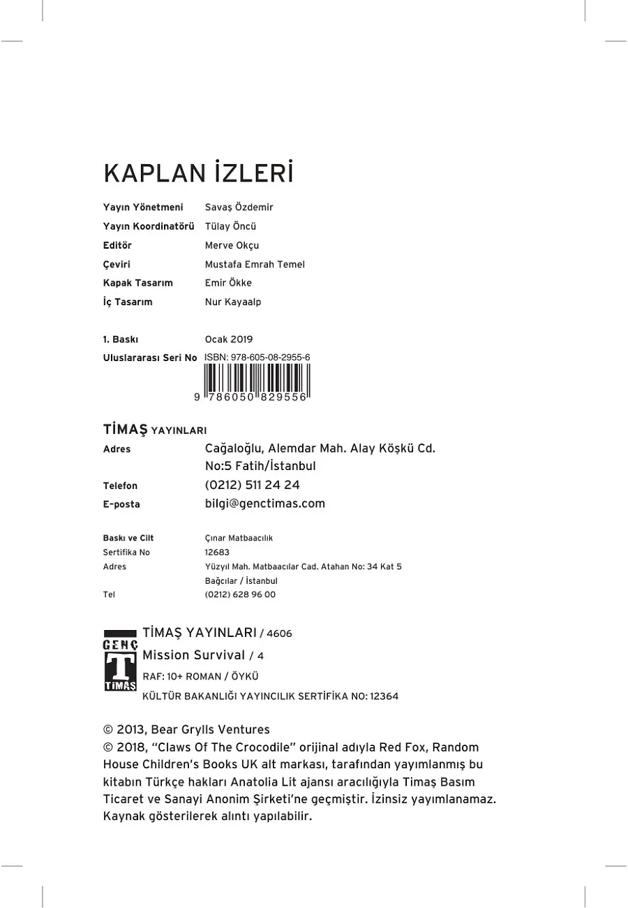 Mission Survival - Timsah Pençeleri – Sayfa 1