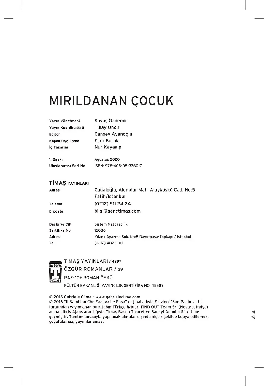 Mırıldanan Çocuk – Sayfa 1