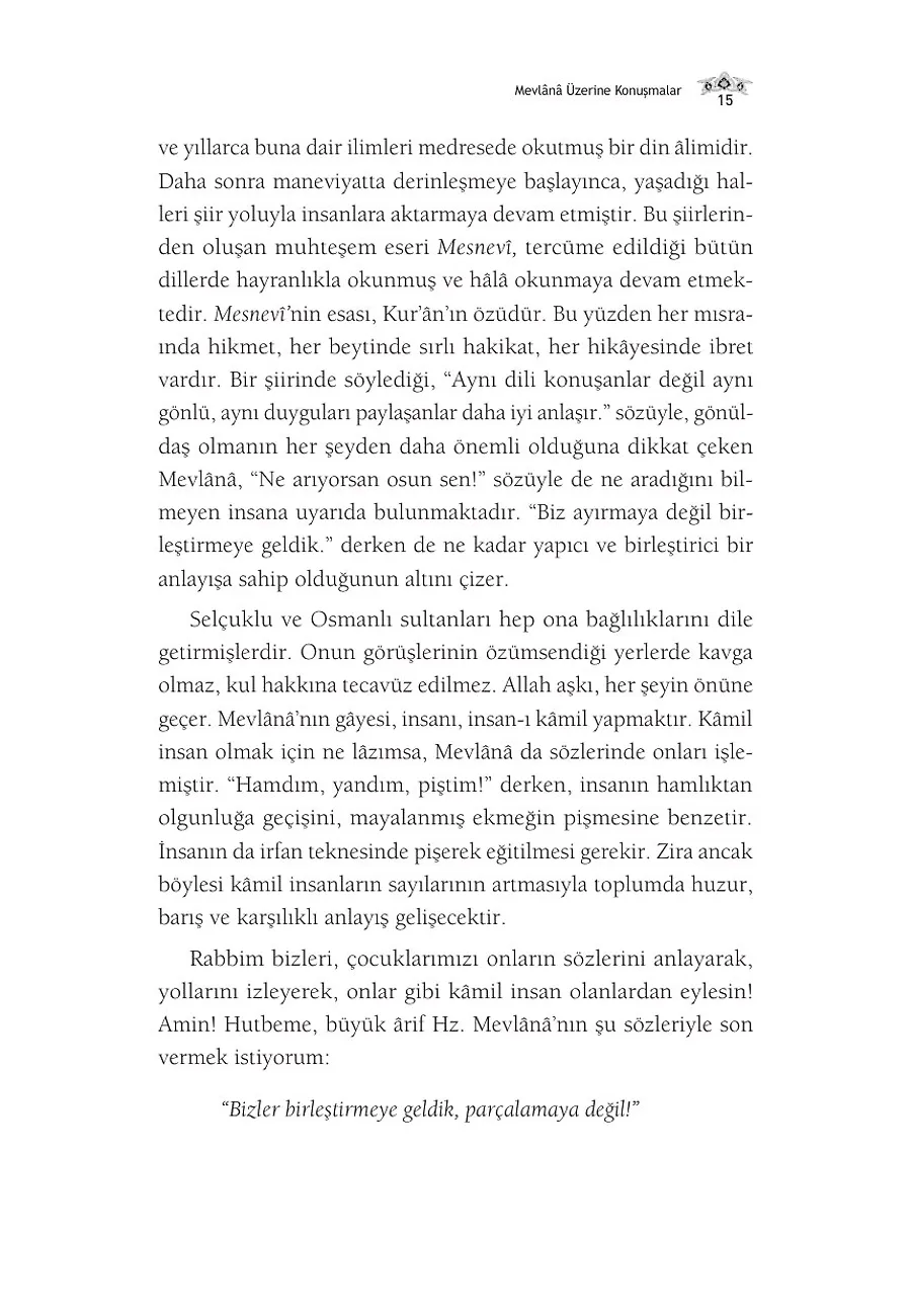 Mevlana Üzerine Konuşmalar – Sayfa 4