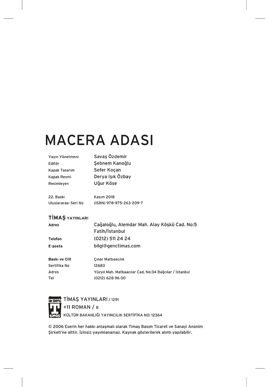 Macera Adası – Sayfa 1