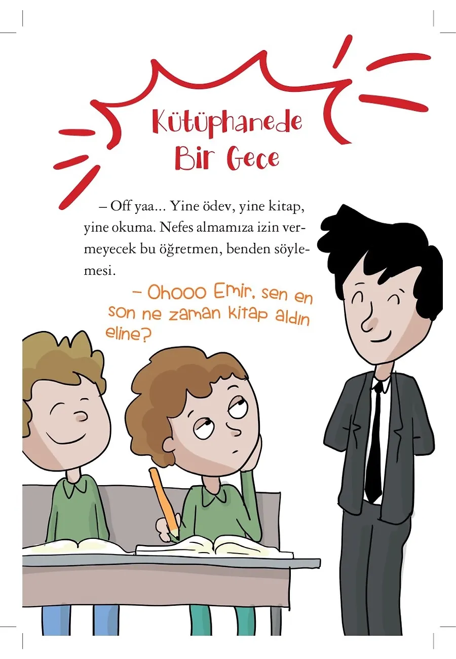 Kütüphanede Bir Gece - Akıl Almaz Maceralar- 4. Sınıf Hikaye Seti – Sayfa 1