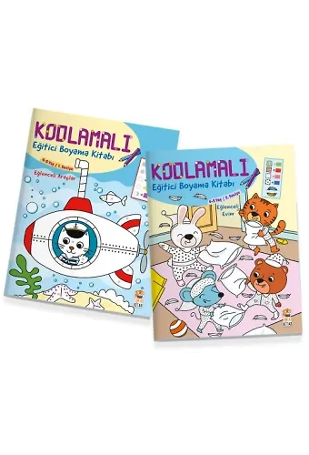 Kodlamalı Eğitici Boyama Seti (4-5 Yaş - 2 Kitap)