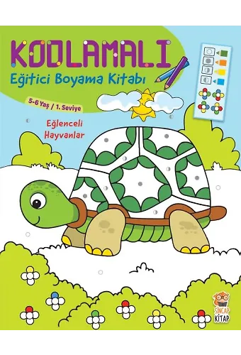 Kodlamalı Eğitici Boyama Kitabı - Eğlenceli Hayvanlar
