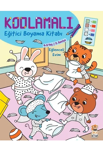 Kodlamalı Eğitici Boyama Kitabı - Eğlenceli Evim