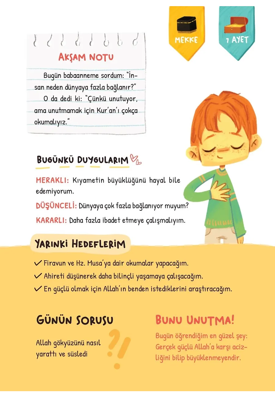 Kısa Sureler Günlüğüm / Kur'an'ı Keşfe Çıkıyoruz – Sayfa 6
