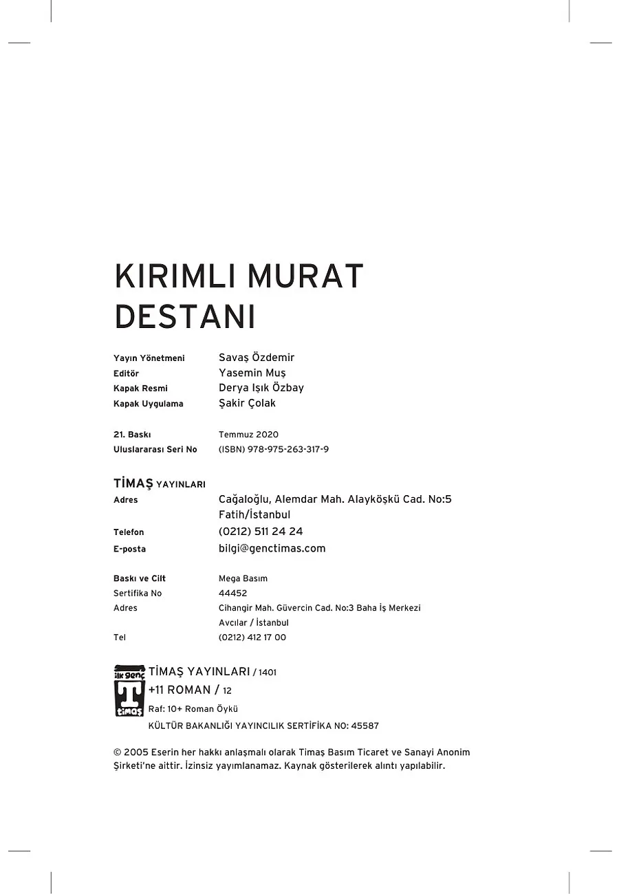 Kırımlı Murat Destanı – Sayfa 1