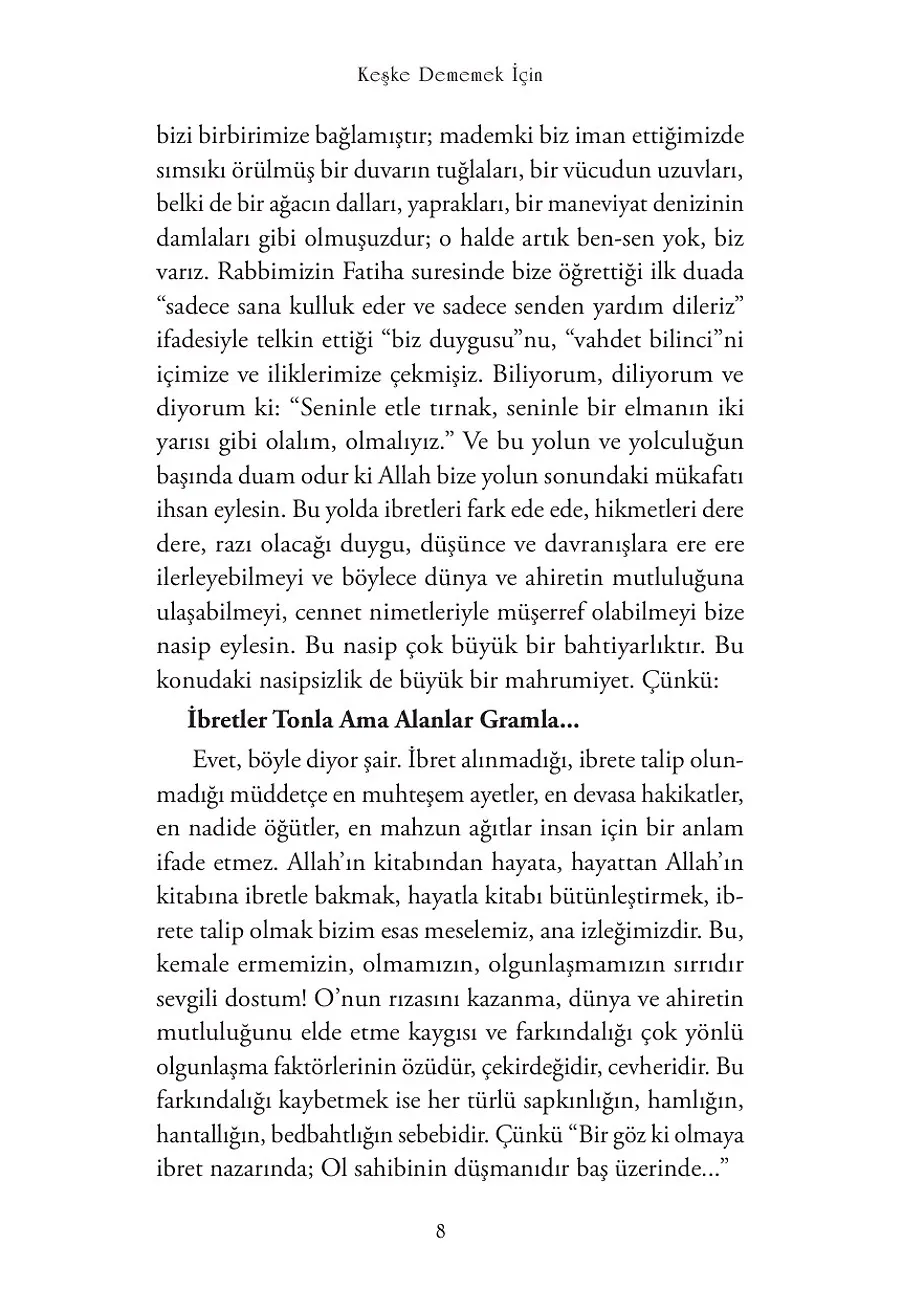 Keşke Dememek İçin – Sayfa 1