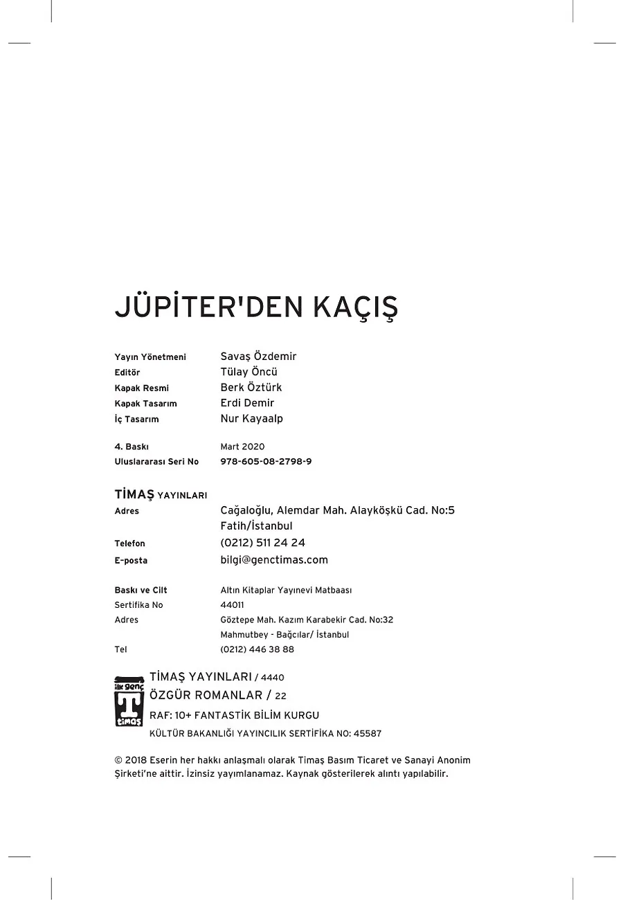 Jüpiter'den Kaçış – Sayfa 1