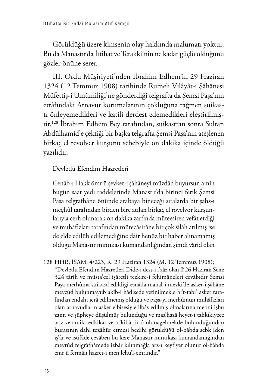 İttihatçı Bir Fedai: Mülazım Atıf Kamçıl – Sayfa 5