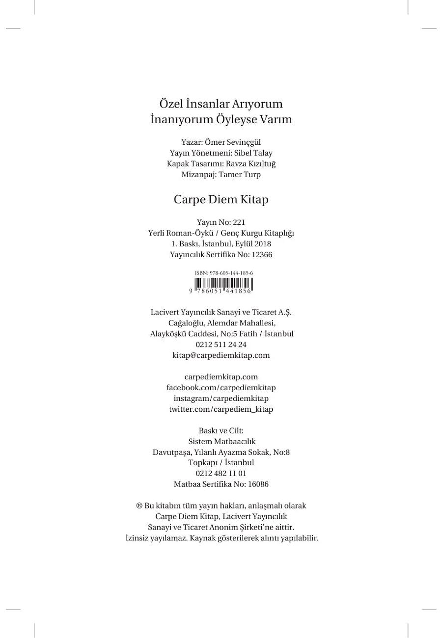 İnanıyorum Öyleyse Varım – Sayfa 1