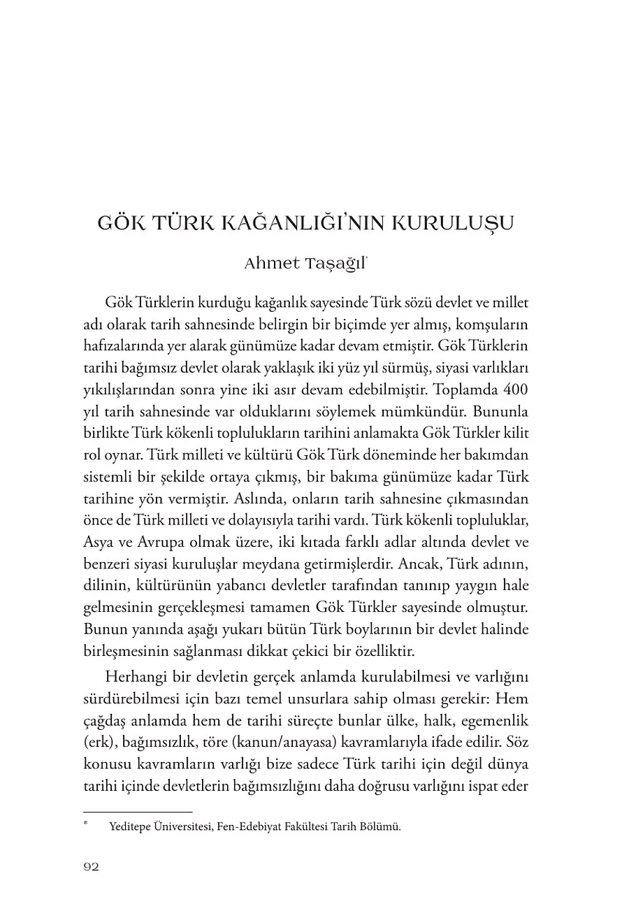 Hunlardan Türkiye Cumhuriyeti'ne Kuruluş – Sayfa 1