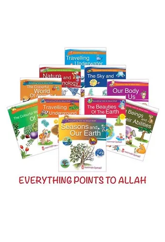 Her Şey Allah'ı Anlatıyor Set - Everything Points To Allah (İngilizce - 10 Kitap)