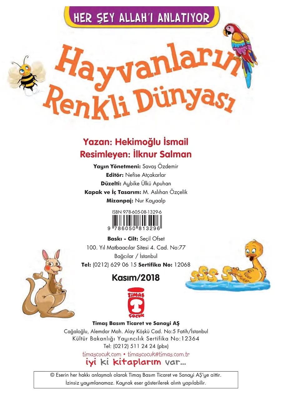 Hayvanların Renkli Dünyası - Her Şey Allah'ı Anlatıyor – Sayfa 1