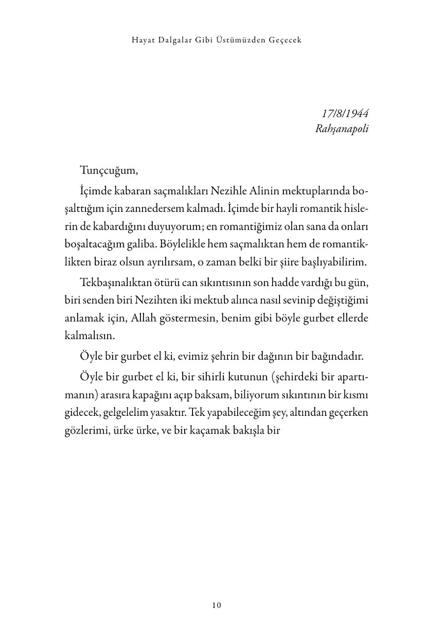 Hayat Dalgalar Gibi Üstümüzden Geçecek – Sayfa 1