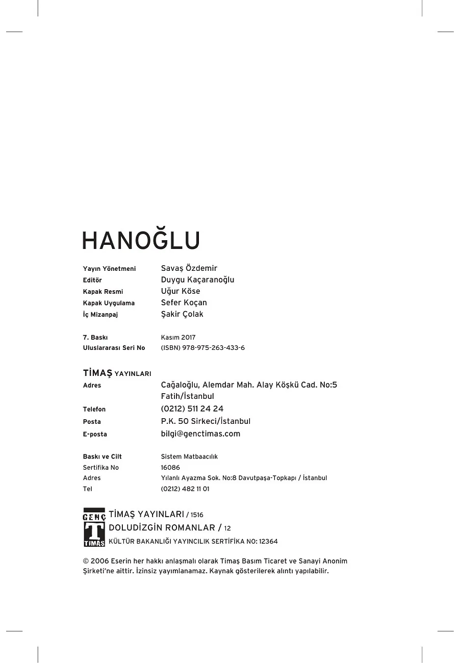 Hanoğlu – Sayfa 1