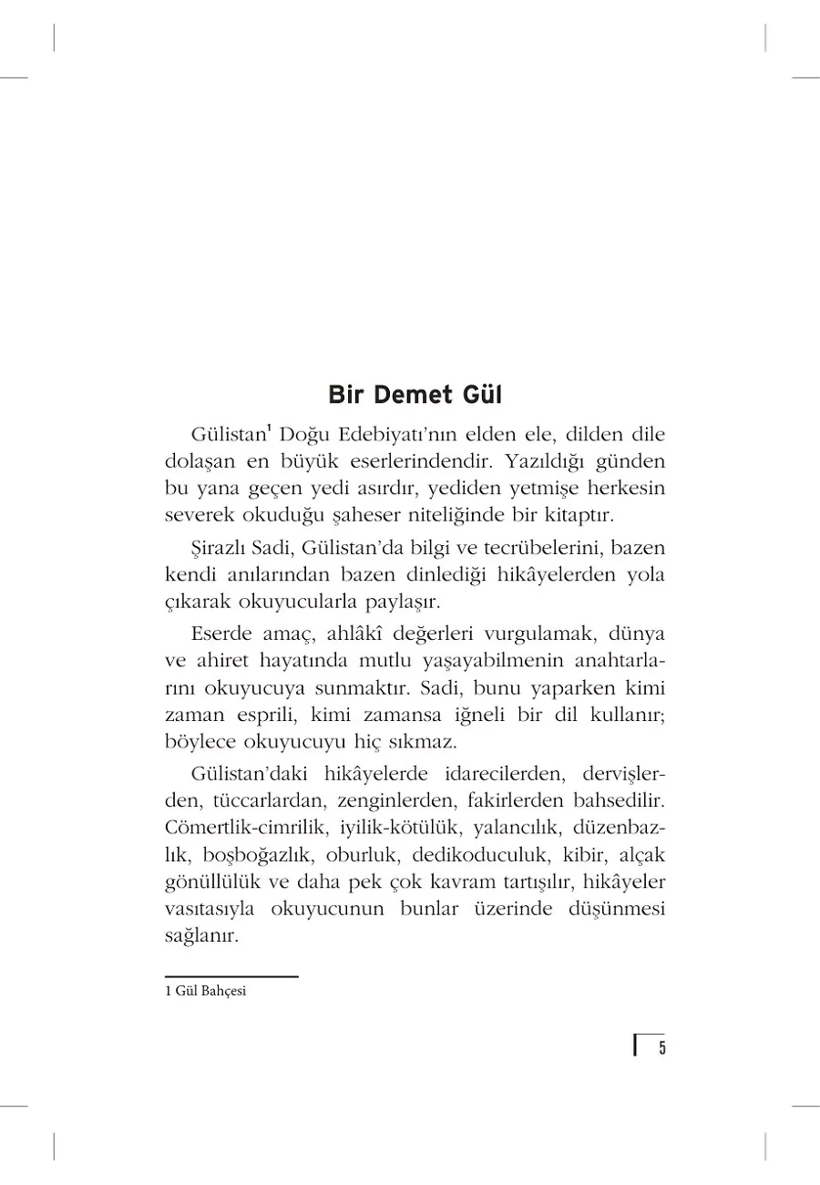 Gülistan (Gençlik Klasikleri) – Sayfa 1