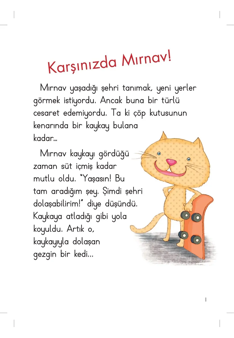 Gezgin Kedi Mırnav Uçan Balonda - Mırnav İlk Okuma Kitaplarım – Sayfa 1