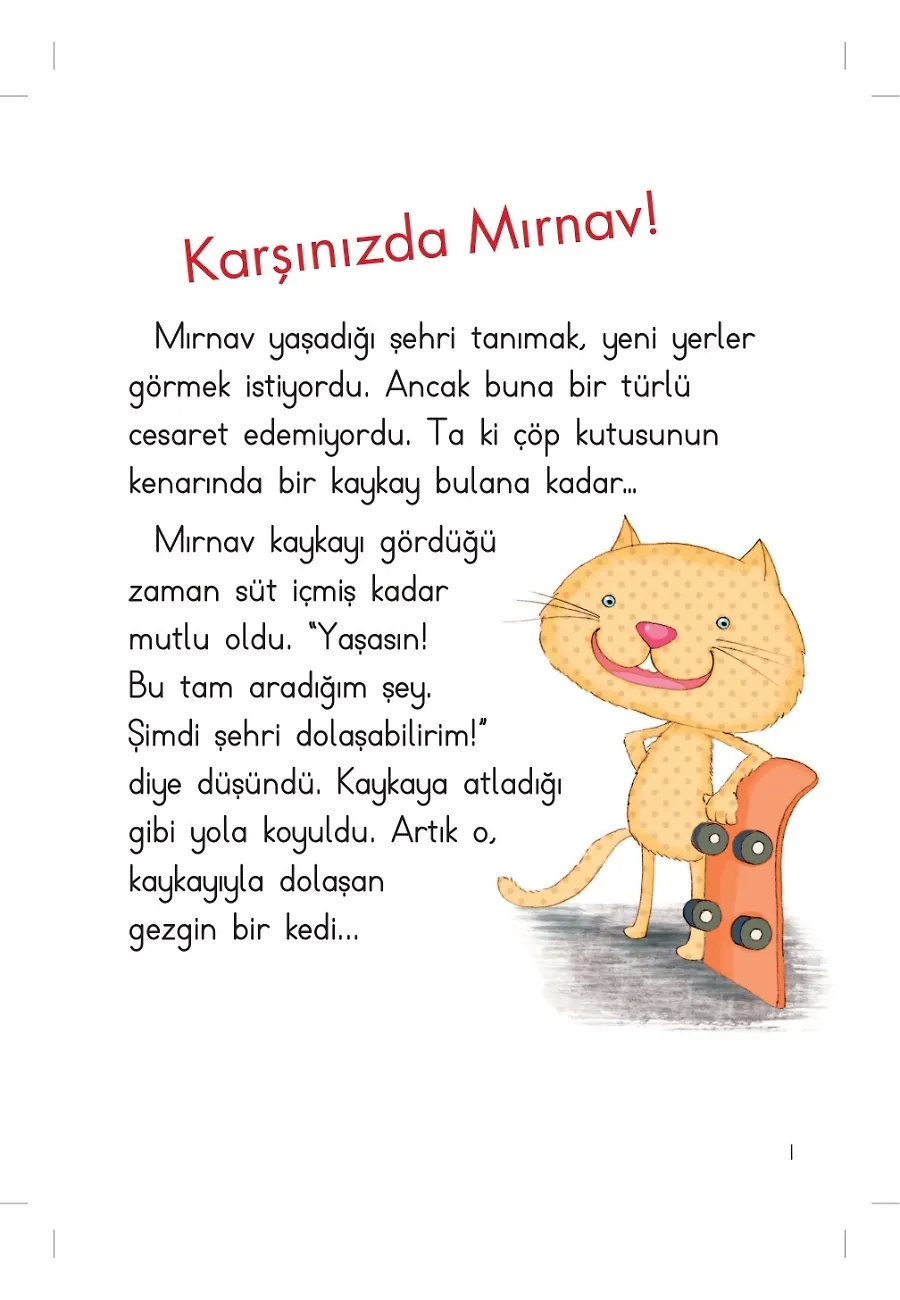 Gezgin Kedi Mırnav Müzede - Mırnav İlk Okuma Kitaplarım – Sayfa 1