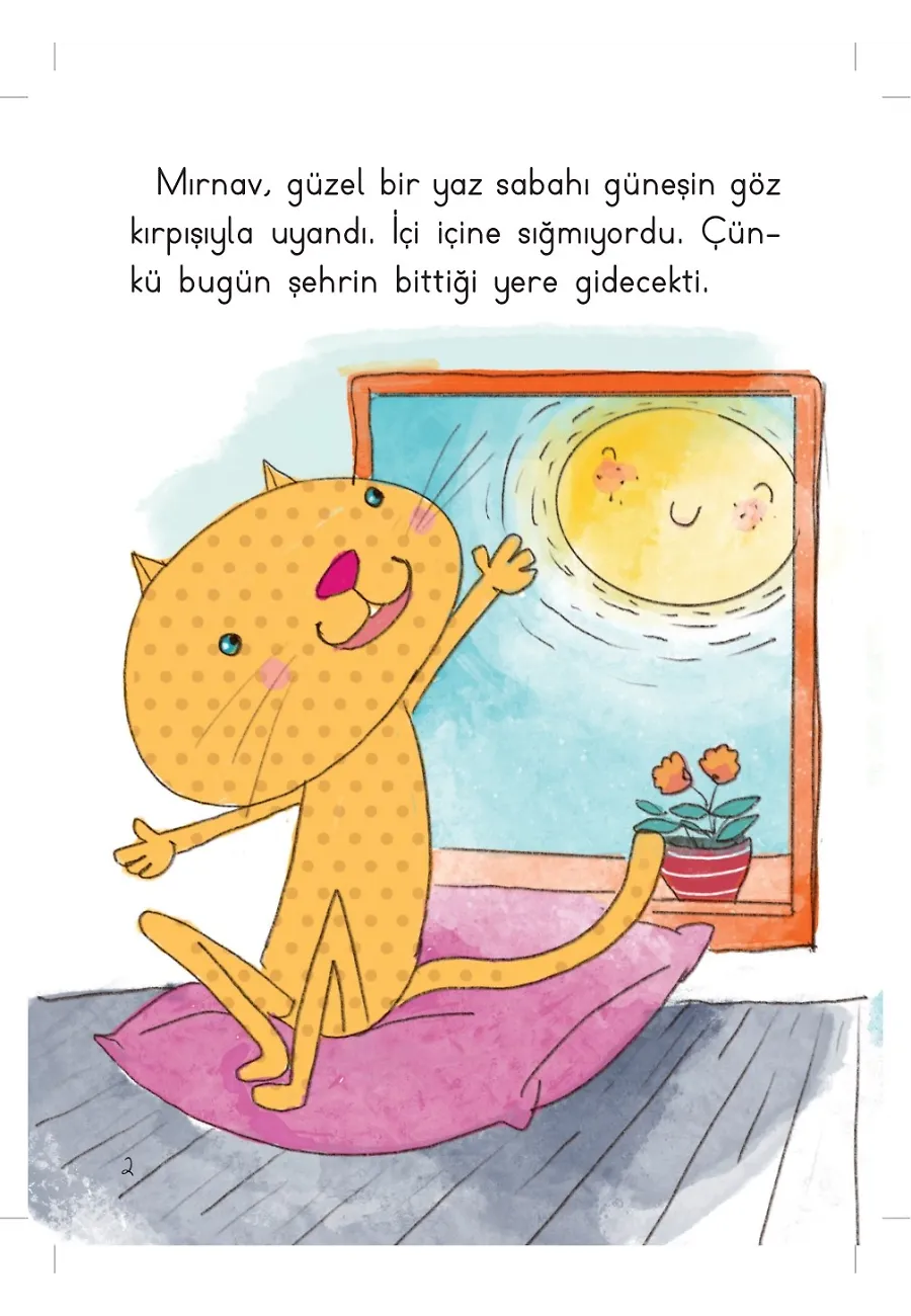 Gezgin Kedi Mırnav Kumsalda - Mırnav İlk Okuma Kitaplarım – Sayfa 2