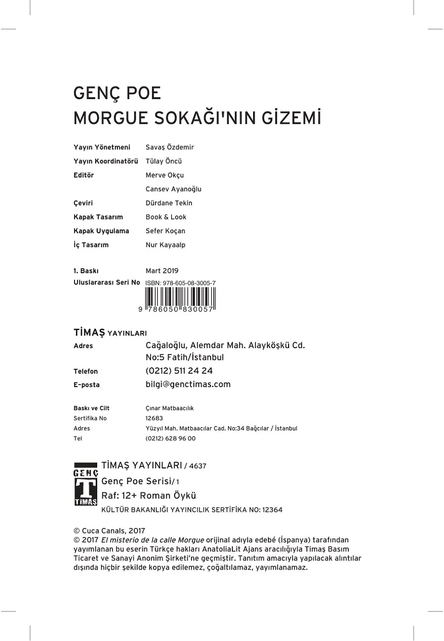 Genç Poe - Morgue Sokağı'nın Gizemi 1 – Sayfa 1