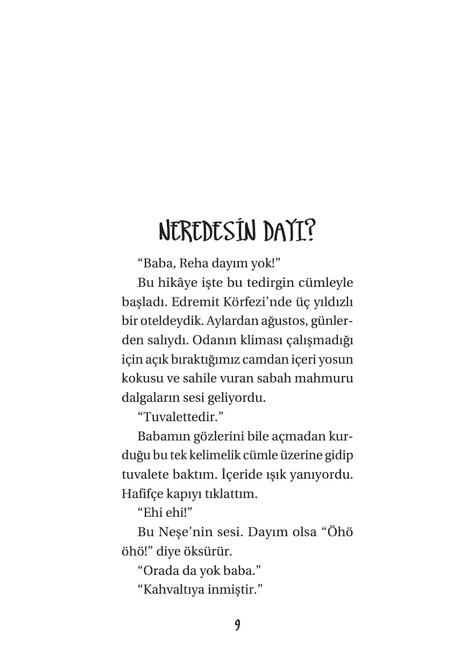 Eyvah, Dayım Kayboldu! – Sayfa 1