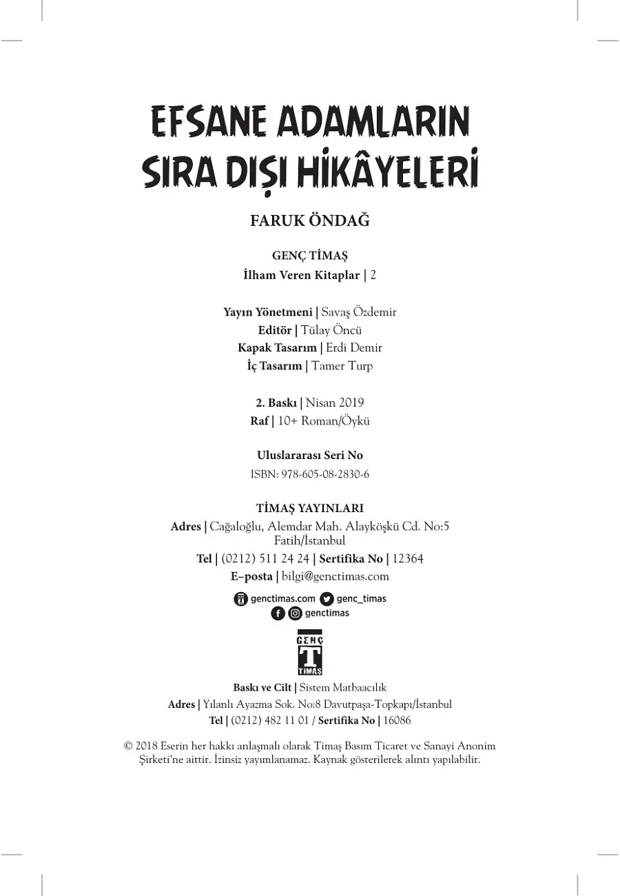 Efsane Adamların Sıra Dışı Hikayeleri – Sayfa 1
