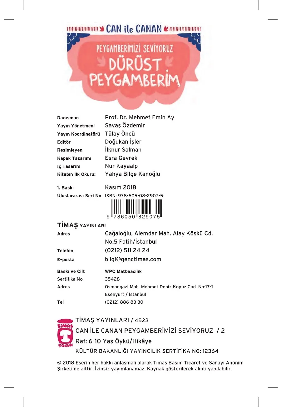 Dürüst Peygamberim - Can İle Canan Peygamberimizi Seviyoruz 1 – Sayfa 1