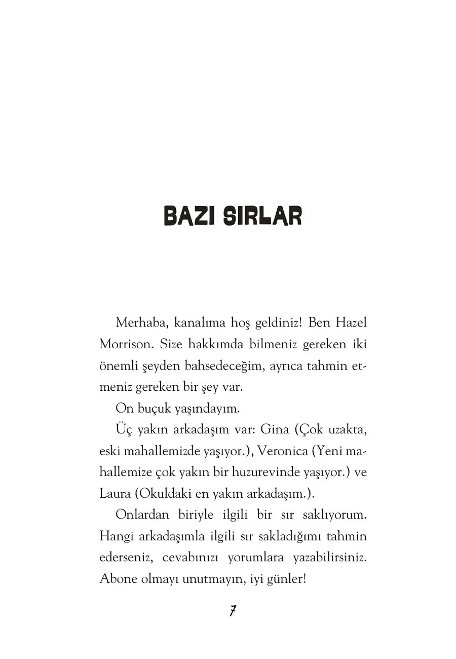Dostluklar, Sırlar Ve Kediler – Sayfa 1