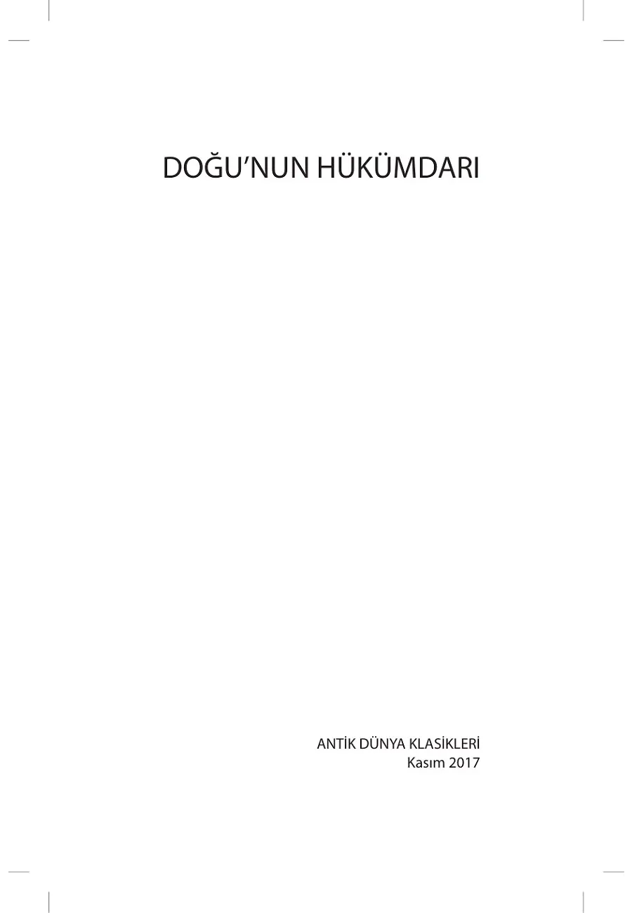 Doğu'nun Hükümdarı – Sayfa 1