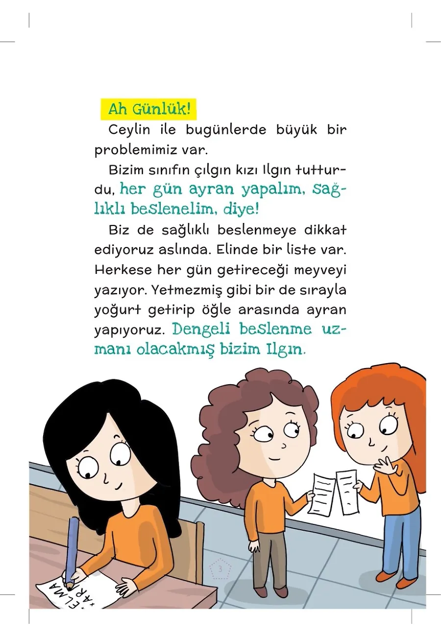 Dengeli Beslenme Kampanyası - Ela’nın Neşeli Günlüğü (2. Sınıf) – Sayfa 1