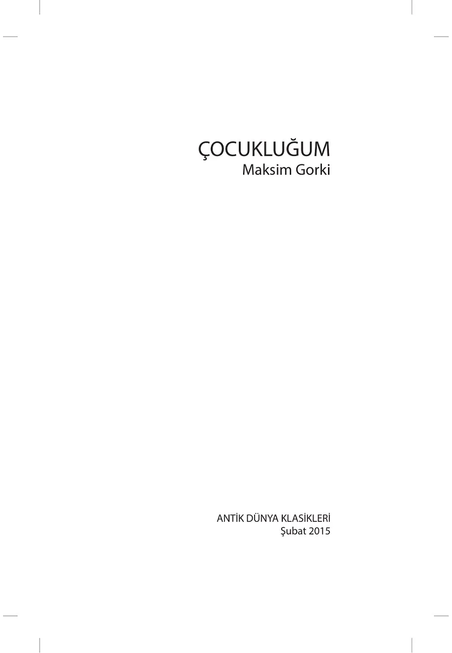 Çocukluğum – Sayfa 1