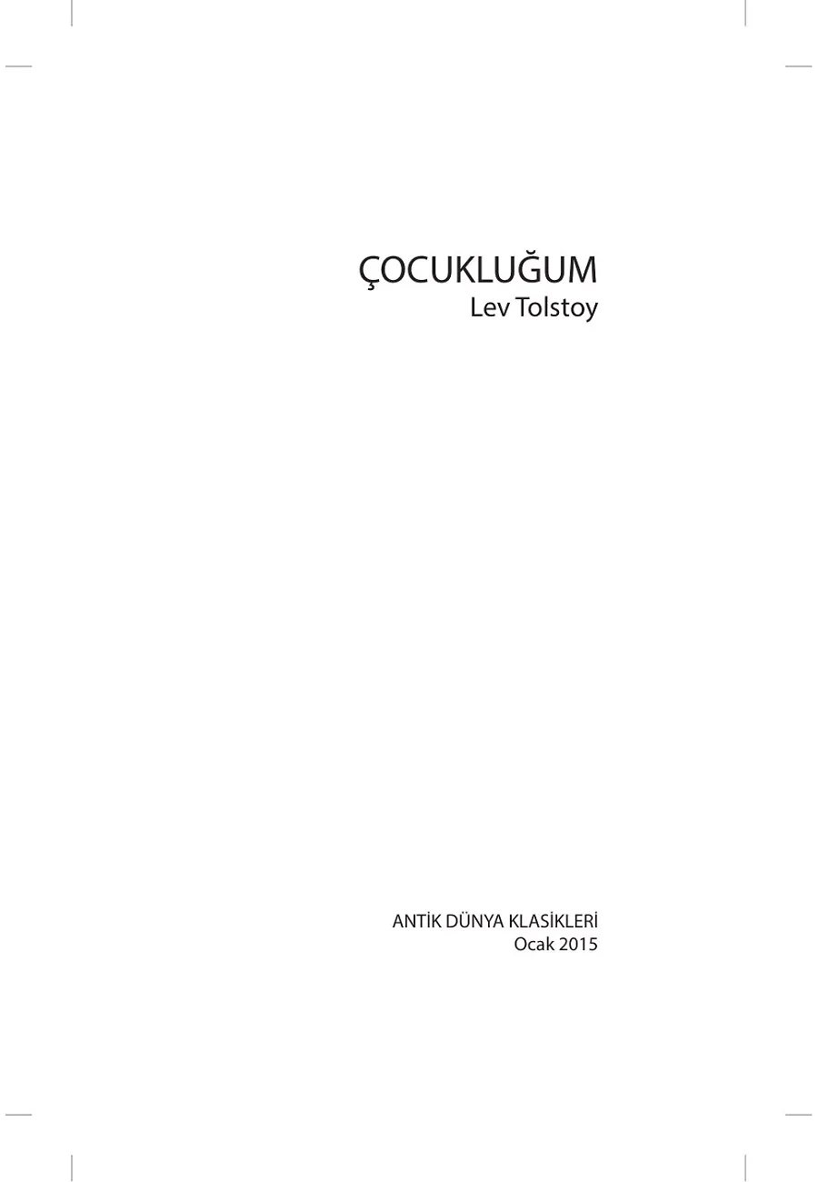 Çocukluğum – Sayfa 1