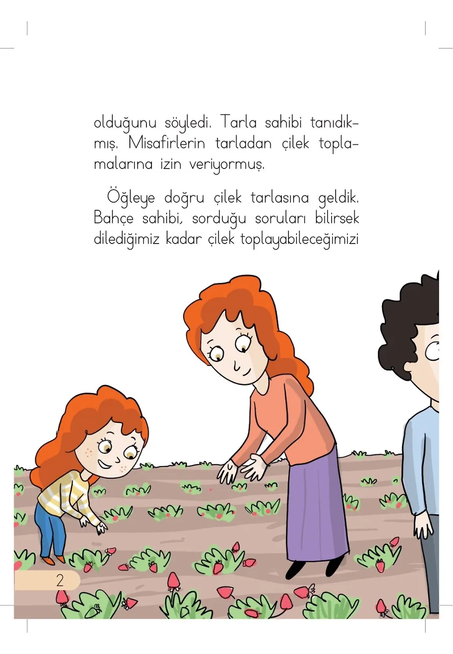Çilek Tarlası İle Çıkarma İşlemi - Günlük Güneşlik Hikayeler - 1. Sınıf Hikaye Seti – Sayfa 2