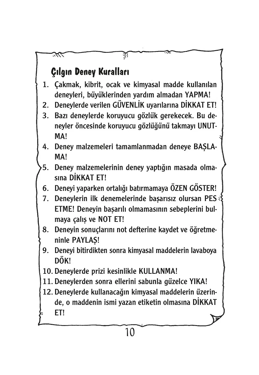 Çılgın Fenci'nin Deneyler Kitabı - Pratik Sıvı Deneyleri – Sayfa 4