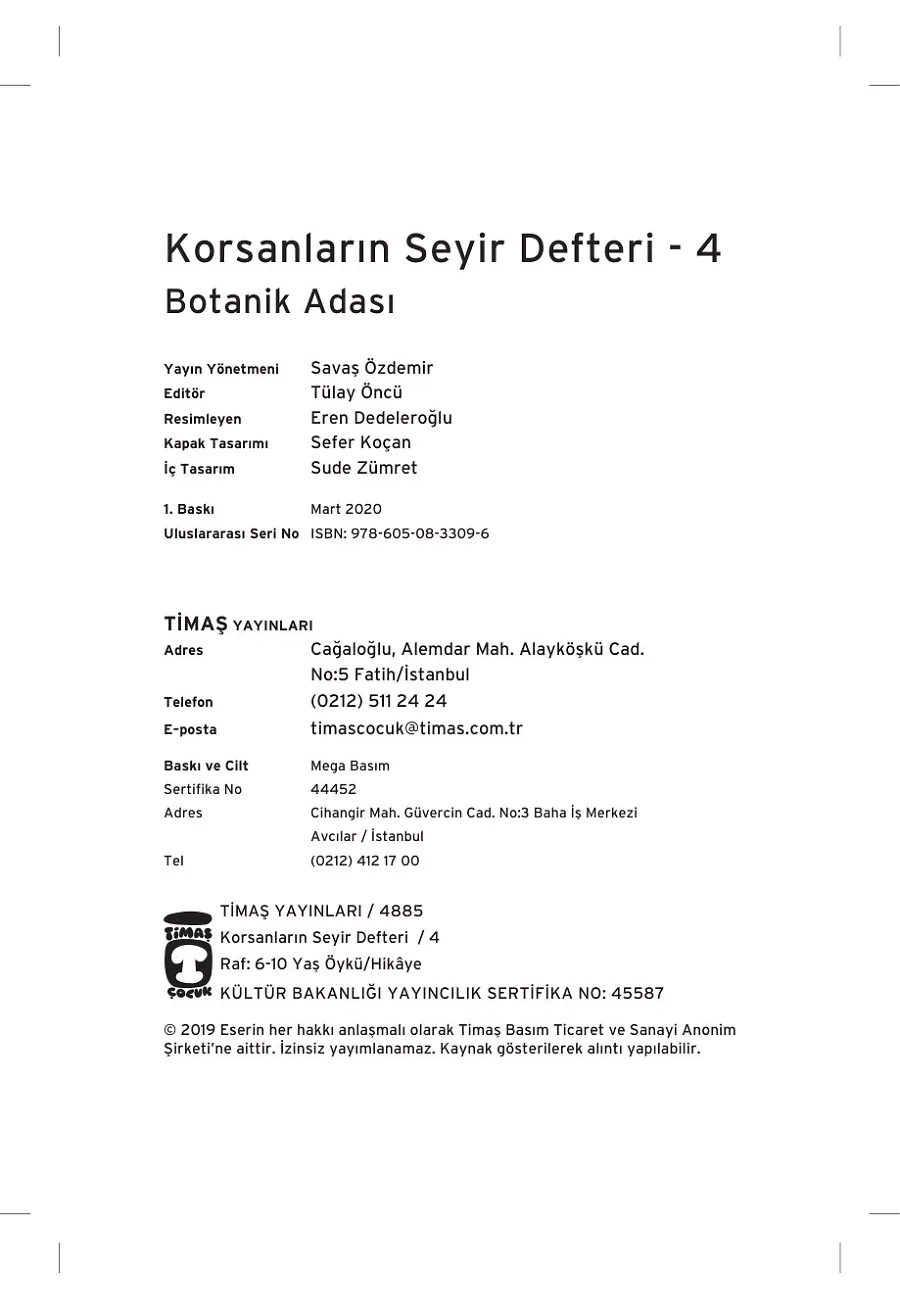 Botanik Adası - Korsanların Seyir Defteri – Sayfa 1