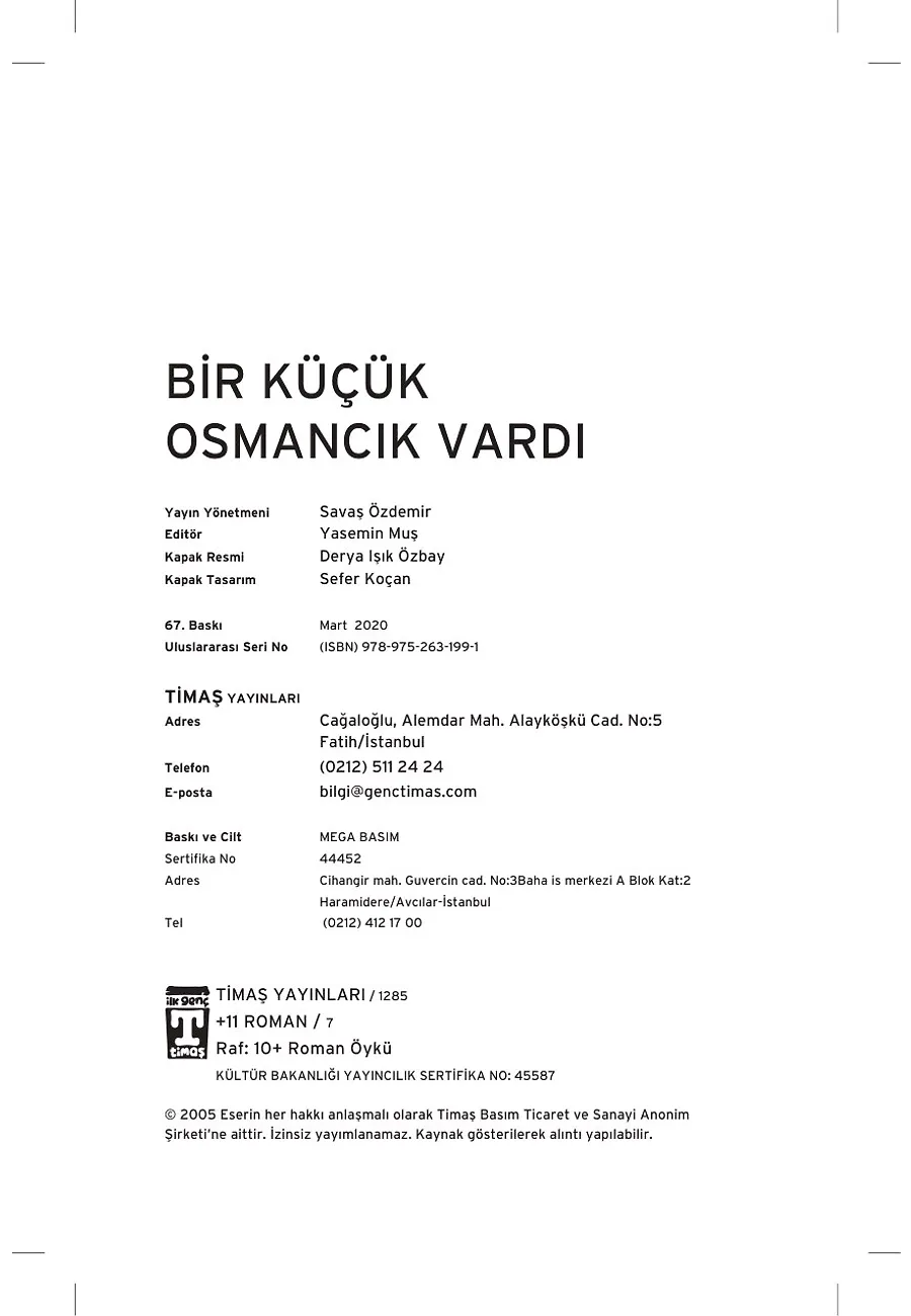 Bir Küçük Osmancık Vardı – Sayfa 1