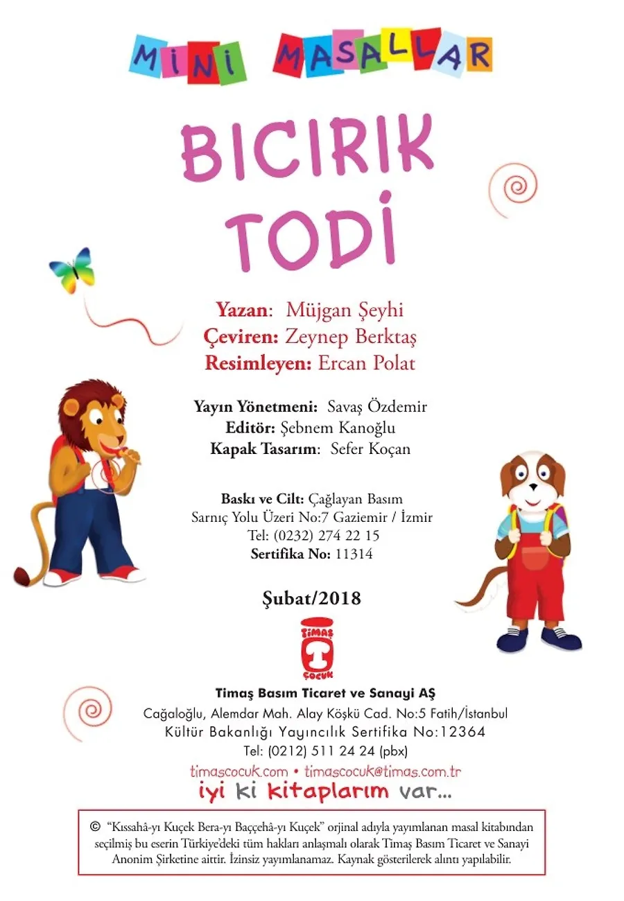 Bıcırık Todi - Mini Masallar 1 (5) – Sayfa 1
