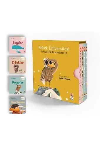 Bebek Üniversitesi 2 / Hikayeli İlk Kavramlarım Set (4 Kitap)