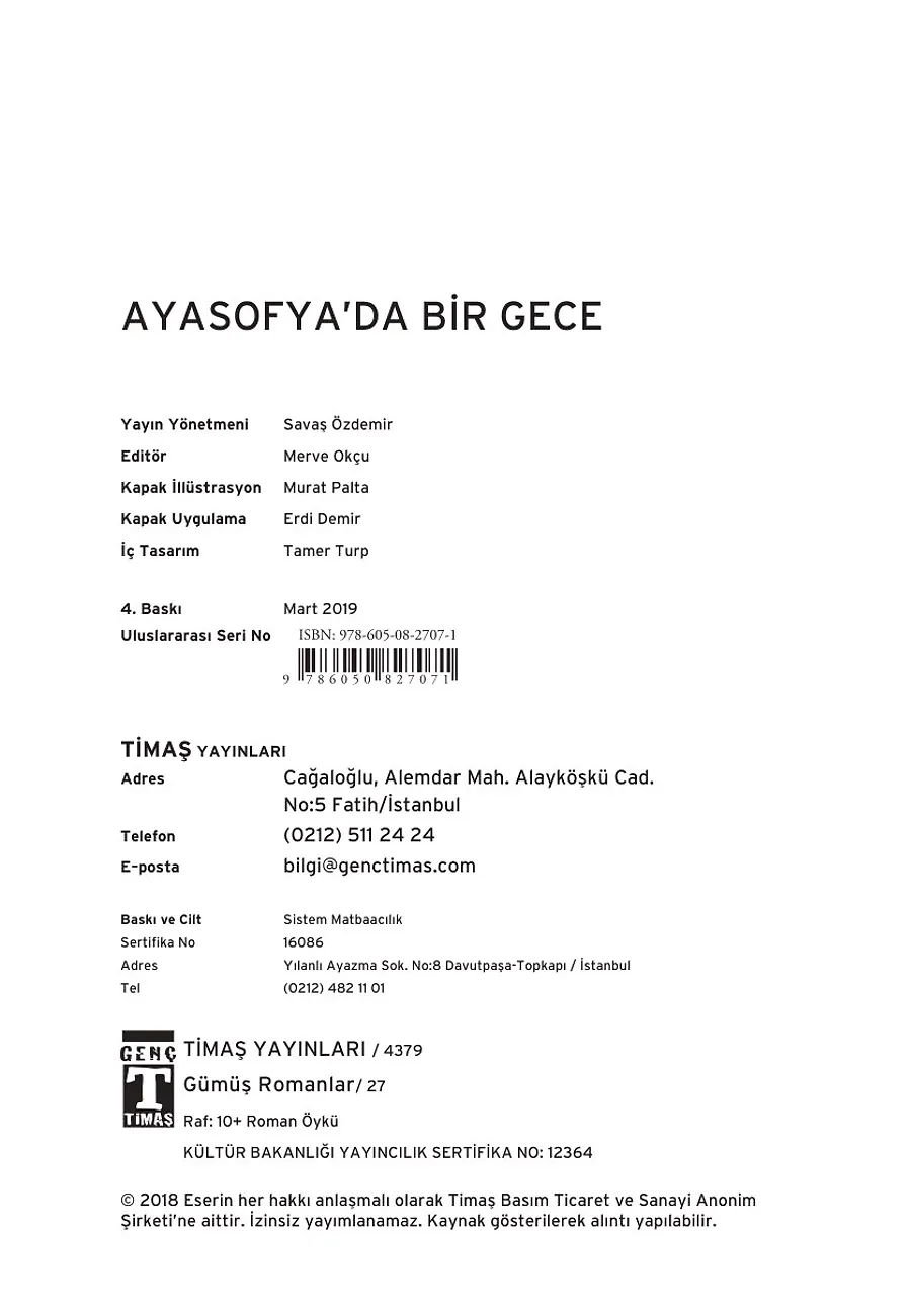 Ayasofya'da Bir Gece – Sayfa 1