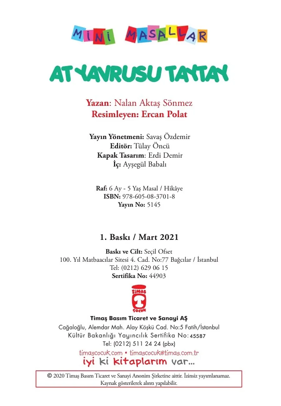 At Yavrusu Taytay - Mini Masallar 5 – Sayfa 1