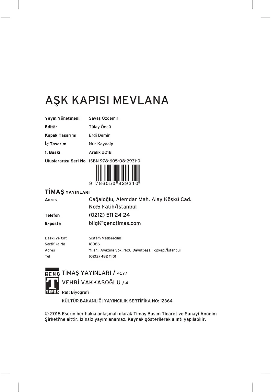 Aşk Kapısı Mevlana – Sayfa 1