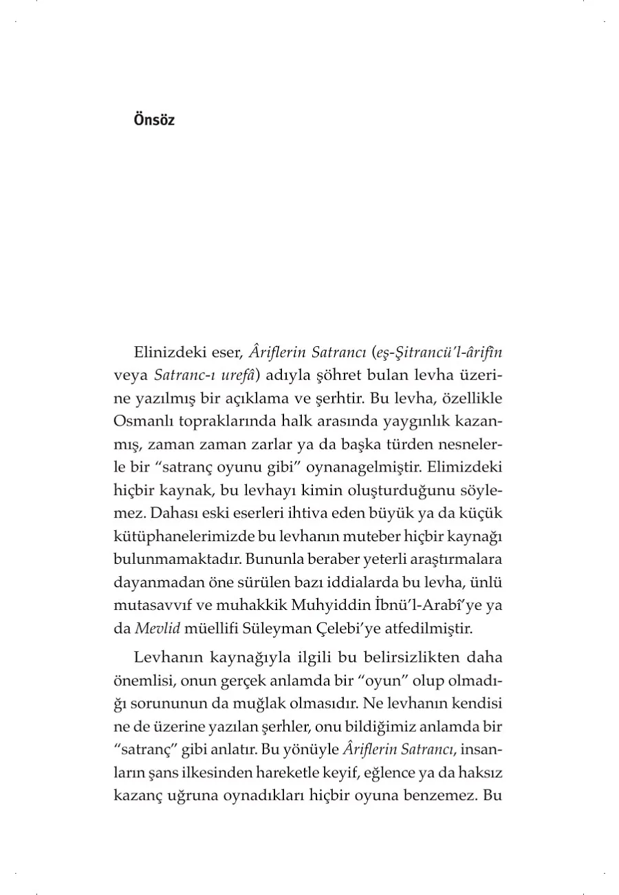 Ariflerin Satrancı – Sayfa 1